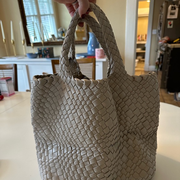 Stone color Woven leather bag | South Moon Under - Picture 8 of 9